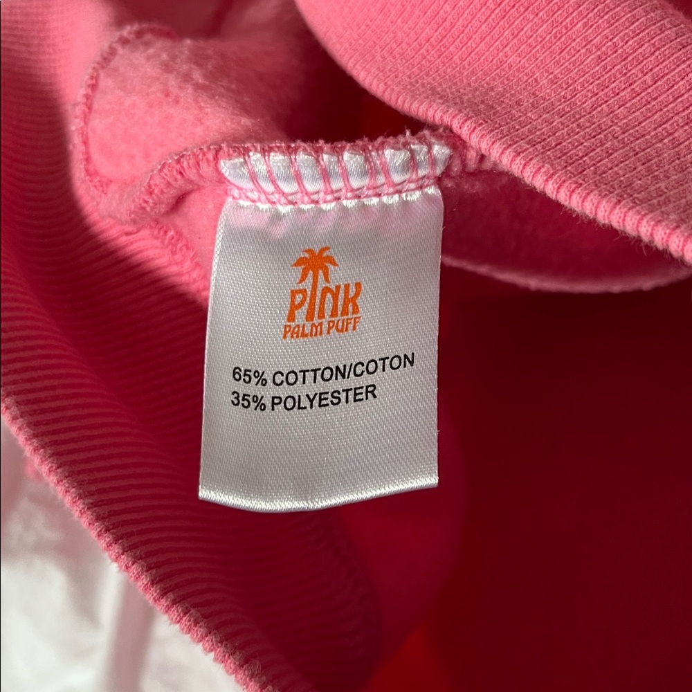 Pink Palm Puff Hoodie Sweatshirt Palm Tree Shell Logo hibiscus sonic Pink barbie - Picture 8 of 10